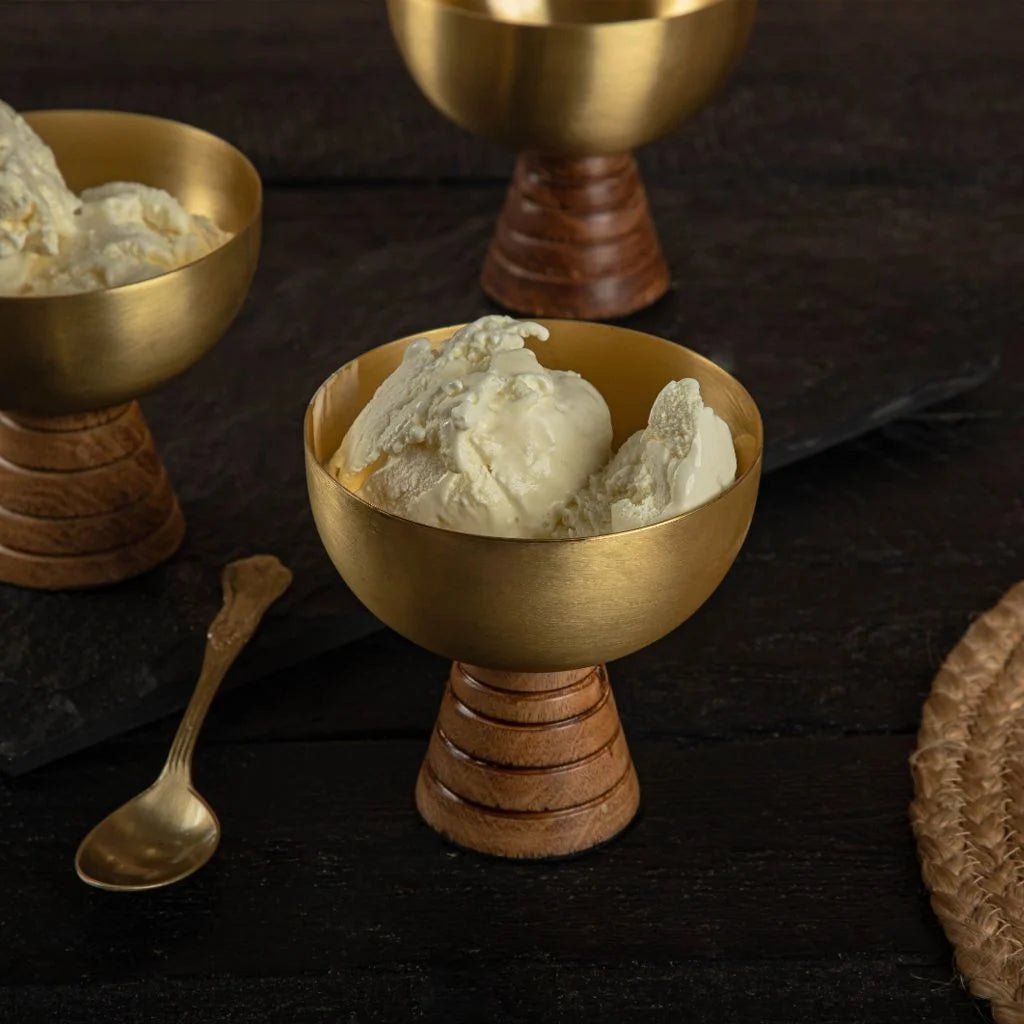 Brass Dessert Cups – Scratch-Resistant, Sturdy Build - Kalasians